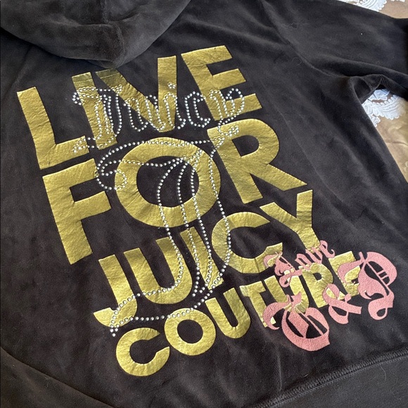 Juicy Couture Brown Hoodie with Gold and Pink Accents - Picture 2 of 4